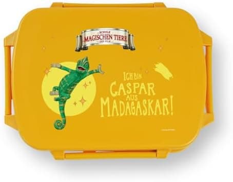 AWAVE Henrietta Snackbox Brotdose Kinder rPET Grün – Unterteilung, Auslaufsicher, Pausenbox für Schule und Picknick