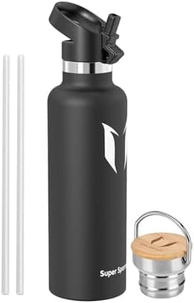 Super Sparrow Trinkflasche Edelstahl - Auslaufsicher Thermoskanne - Kinder für Sprudel, Sport, Schule, Fitness - 500ml -