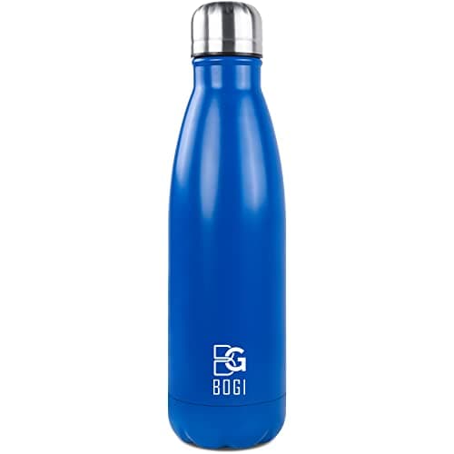 BOGI Doppelwandige Thermosflasche Edelstahl Trinkflasche Kinder Trinkflasche Schule Himmelblau Pink