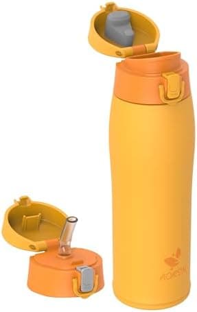 AORIN Trinkflasche Edelstahl 18/8, 500ml, BPA-Frei, Doppelwandig Isolierflasche für Sport, Schule und Outdooraktivitäten