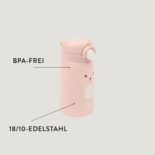 Fabelab Kinder Trinkflasche 320 ml | BPA-Frei Edelstahl Auslaufsicher | Schultasche Wasserflasche