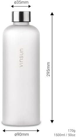 VINSUN Trinkflasche 1000ml - auslaufsicher, BPA frei, Tritan - Leichte Wasserflasche für Sport und Outdoor activities -
