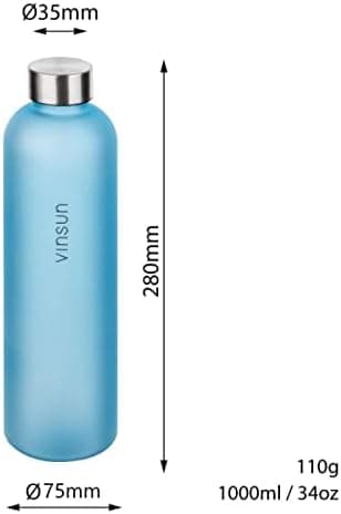 VINSUN Trinkflasche 1000ml - auslaufsicher, BPA frei, Tritan - Leichte Wasserflasche für Sport und Outdoor activities -