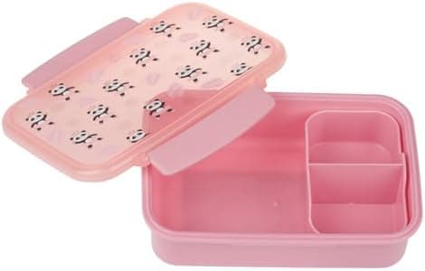 Baagl Brotdose Kinder für Schule – Snackdose mit Fächern (Panda)  
Baagl Brotdose für Mädchen – Lunchbox mit Trennfächer