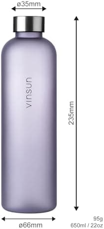 VINSUN Trinkflasche 1000ml - auslaufsicher, BPA frei, Tritan - Leichte Wasserflasche für Sport und Outdoor activities -