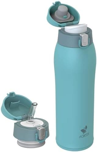AORIN Trinkflasche Edelstahl 18/8, 500ml, BPA-Frei, Doppelwandig Isolierflasche für Sport, Schule und Outdooraktivitäten