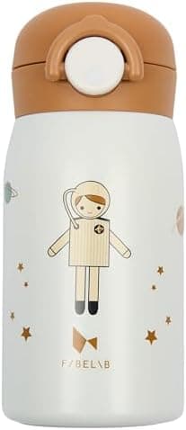 Fabelab Kinder Trinkflasche 320 ml | BPA-Frei Edelstahl Auslaufsicher | Schultasche Wasserflasche