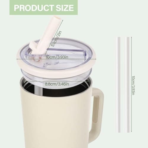 3 Stück Stanley Cup Ersatzdeckel, Wasserdicht und mit 2 Trinkhalmen, perfekt für 40oz Becher, Stanley Cup Lid Ersatz, Er
