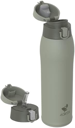 AORIN Trinkflasche Edelstahl 18/8, 500ml, BPA-Frei, Doppelwandig Isolierflasche für Sport, Schule und Outdooraktivitäten