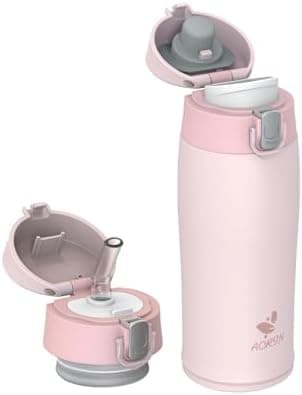 AORIN Trinkflasche Edelstahl 18/8, 500ml, BPA-Frei, Doppelwandig Isolierflasche für Sport, Schule und Outdooraktivitäten