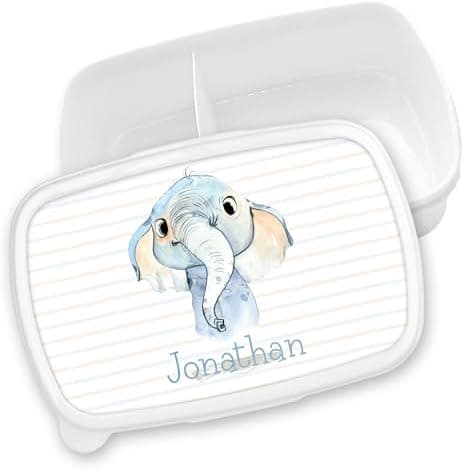 Timalo® Brotdose Kinder mit Namen | Personalisierte Bento Lunchbox für Jungen & Mädchen | Kindergarten & Schule Motiv Ti
