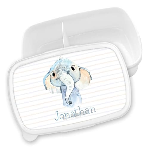 Timalo® Brotdose Kinder mit Namen | Personalisierte Bento Lunchbox für Jungen & Mädchen | Kindergarten & Schule Motiv Ti