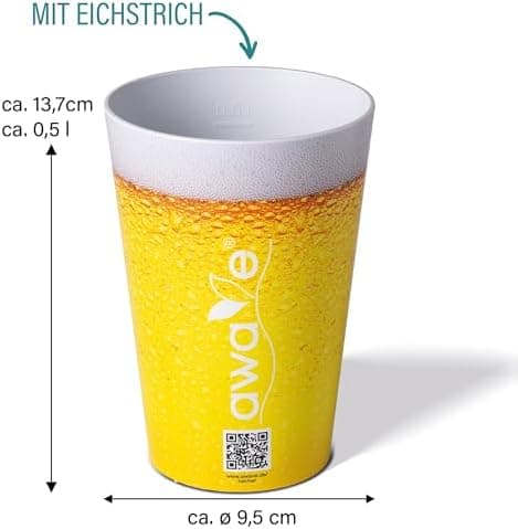 AWAVE Festival Becher Set multifunktional für Party- und Every-Day-Nutzung, 400 ml,-recycelbar, leicht und robust