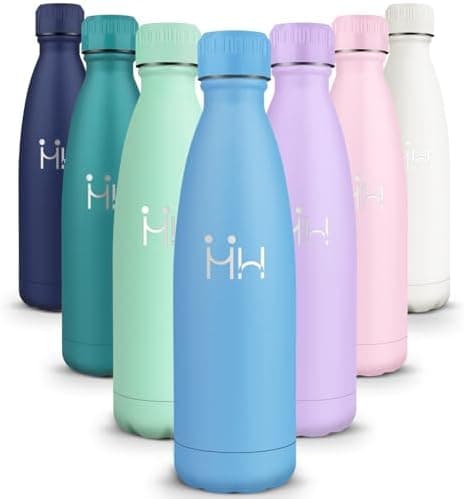 HoneyHolly Kinder Trinkflasche Doppelwandig, 500ML BPA-frei, Thermosflasche für Fitness und Gym