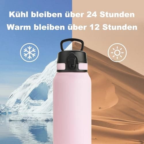 Thermosflasche UZSPACE Waldgrün Kinder 700ml Isolierte Edelstahl Trinkflasche 100% Auslaufsicher Outdoor Fitness Schule