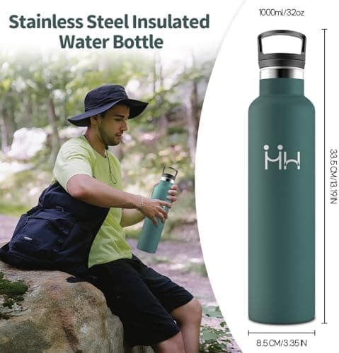 HoneyHolly Edelstahl Trinkflasche 500ML Kinder BPA-Frei Isoliert Thermoflasche