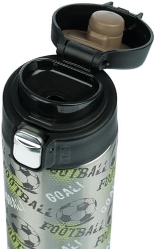 Baagl Jungle Panda Kinder Trinkflasche – Auslaufsichere Edelstahl Thermosflasche mit Silikon-Strohhalm – BPA-freie Flasc