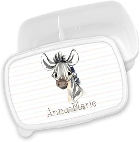 Timalo® Brotdose Kinder mit Namen | Personalisierte Bento Lunchbox für Jungen & Mädchen | Kindergarten & Schule Motiv Ti