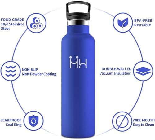 HoneyHolly Edelstahl Trinkflasche 500ML Kinder BPA-Frei Isoliert Thermoflasche