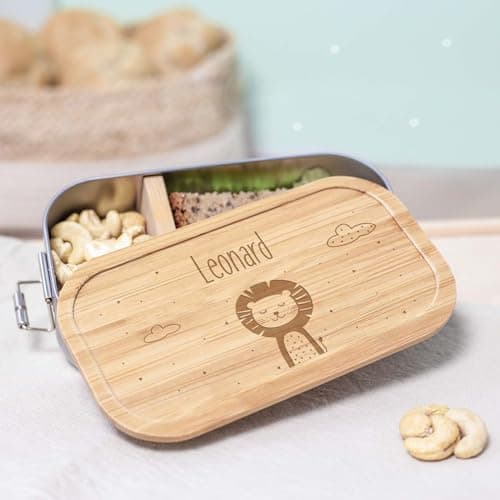 Personalisierte Brotdose helloMini für Kinder - Geschenk zur Einschulung - Junge & Mädchen, Brotdose zum Schulanfang (Fu
