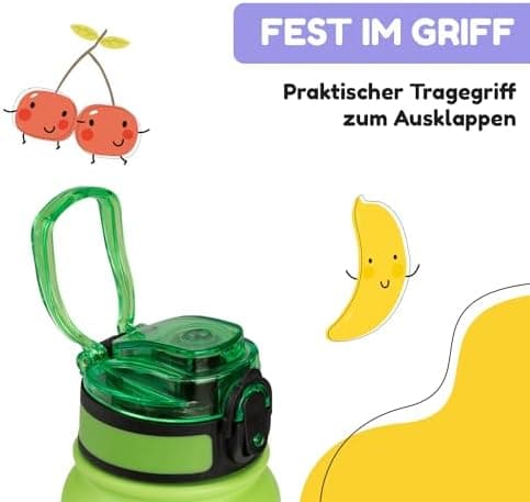 schmatzfatz Thermosflasche Kinder Auslaufsicher Wassertierzucht 550ml Edelstahl-Trinkflasche Thermo für Schule & Kinderg