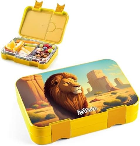 Jarlson® Brotdose Kinder mit Fächern - TONI Lunchbox - Auslaufdurchfall-Sicher – Jausenbox für Kindergarten und Schule -