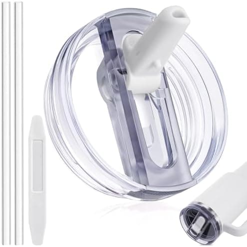 Stanley Cup Deckel Auslaufsicher Dicht + Stanley Flip Straw Deckel + 360°-Reinigung (A-Rose Quartz, 40oz/1.18L)  
Stanle