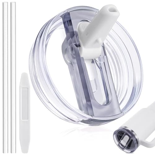 Stanley Cup Deckel Auslaufsicher Dicht + Stanley Flip Straw Deckel + 360°-Reinigung (A-Rose Quartz, 40oz/1.18L)  
Stanle