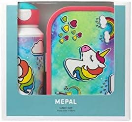 Mepal Brotdose Kinder Campus BPA-frei Animal Friends | Spezialfächerr box mit Gabel & Clip-Verschluss | 750 ml für Kinde