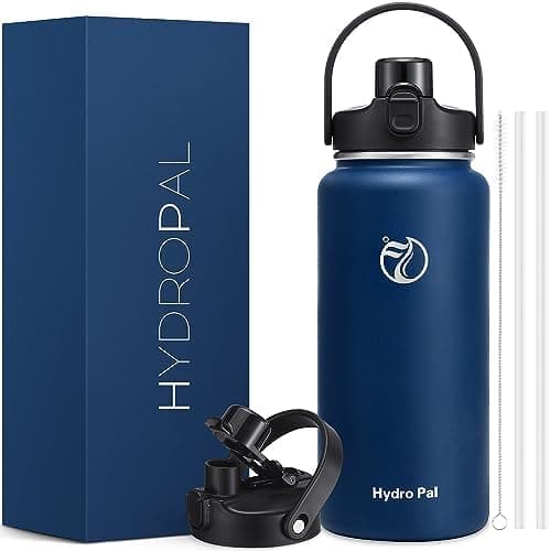 HydroPal Trinkflasche Edelstahl - 1900ml mit Henkel für Fitness, BPA-Frei, flasche Metall, Aesthetic trinkflasche Mitter
