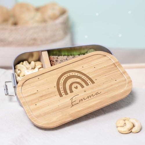 Personalisierte Brotdose helloMini für Kinder - Geschenk zur Einschulung - Junge & Mädchen, Brotdose zum Schulanfang (Fu