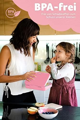 Jarlson® Brotdose Kinder mit Fächern - TONI Lunchbox - Auslaufdurchfall-Sicher – Jausenbox für Kindergarten und Schule -