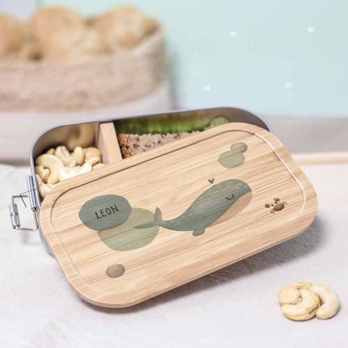 Personalisierte Brotdose helloMini für Kinder - Geschenk zur Einschulung - Junge & Mädchen, Brotdose zum Schulanfang (Fu