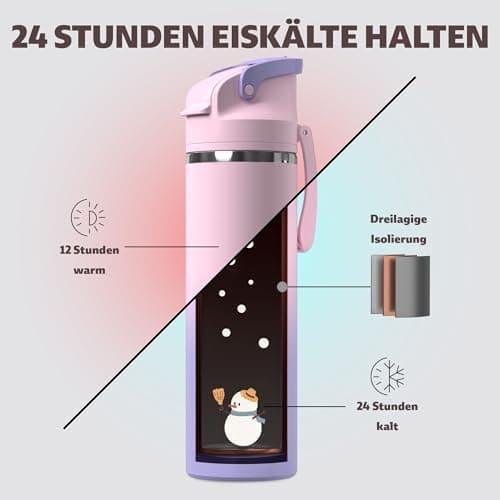 OISIZ Isolierte Edelstahl Trinkflasche 720ml für Outdoor Aktivitäten und Sport 100% auslaufsicher mit Vakuum-Technologie