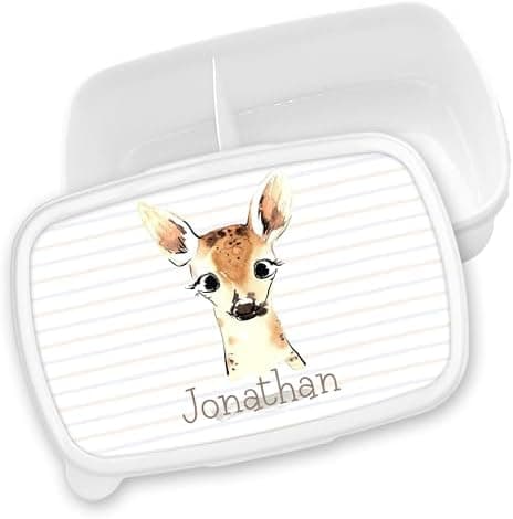 Timalo® Brotdose Kinder mit Namen | Personalisierte Bento Lunchbox für Jungen & Mädchen | Kindergarten & Schule Motiv Ti