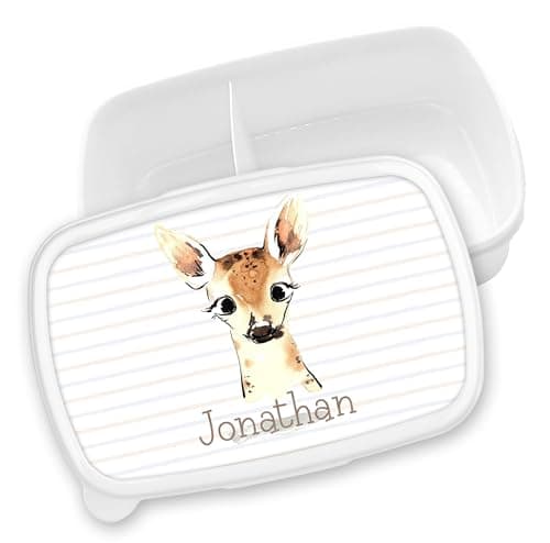 Timalo® Brotdose Kinder mit Namen | Personalisierte Bento Lunchbox für Jungen & Mädchen | Kindergarten & Schule Motiv Ti