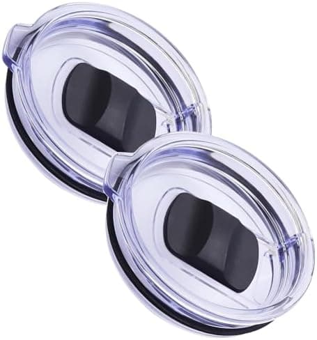 Dokeno transparente Ersatzdeckel für Becher (2 Stück 850 ML, Reiseversandsafe, Magneßschaltlatch, Schwarz) (B)  
Dokeno