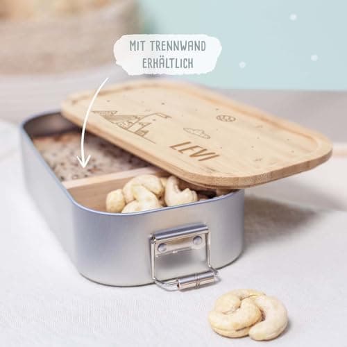 Personalisierte Brotdose helloMini für Kinder - Geschenk zur Einschulung - Junge & Mädchen, Brotdose zum Schulanfang (Fu