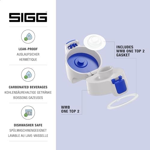Sigg WMB ONE Top 2 Verschluss, einhändig bedienbar, auslaufsicher, Silikondichtung, One Size, Trinkflaschen Ersatzteil