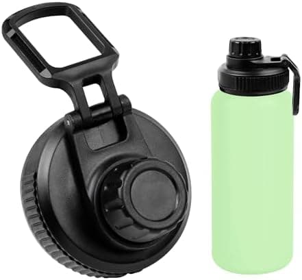 Ersatzdeckel Trinkflasche Auto-Flip-Deckel Mit Haken, Sportverschluss Für Weithalsflaschen, Schwarz 68mm Dicke