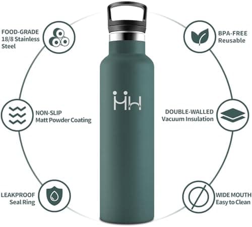 HoneyHolly Edelstahl Trinkflasche 500ML Kinder BPA-Frei Isoliert Thermoflasche
