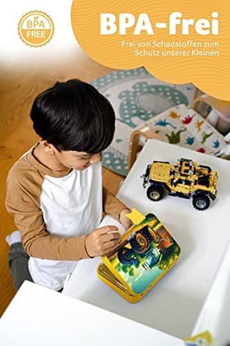 Jarlson® Brotdose Kinder mit Fächern - TONI Lunchbox - Auslaufdurchfall-Sicher – Jausenbox für Kindergarten und Schule -