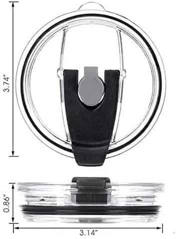 Ersatzdeckel für 56-ml-Becher - Spritzwasserfest, auslaufsicher und strohhalmfreundlich 20 oz Black Double Hole