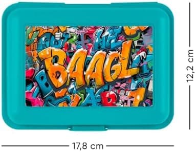 ### Baagl Brotdose Kinder für Schule – Lunchbox für Mädchen & Jungen – Jausenbox, Brotzeitbox, Brotbox, Snackbox (Delphi