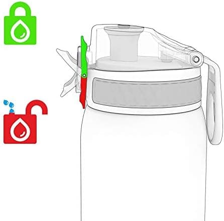 ion8 Kinder Trinkflasche Edelstahl 400ml Nicht Isoliert Sichere Verriegelung Spülmaschinenfest Klappdeckel Leicht zu Rei