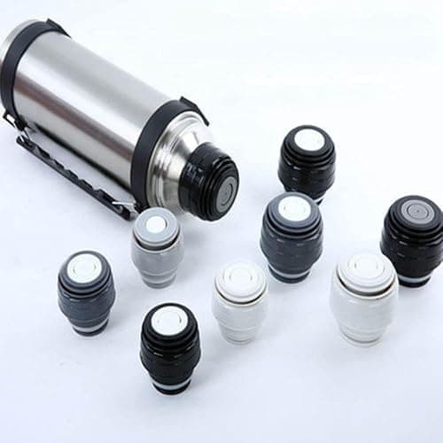 Isolierflaschen-Deckelabdeckung für Vakuumflaschen, Outdoor-Reisebecher, tragbar, universelles Zubehör (4,5 cm, Schwarz/
