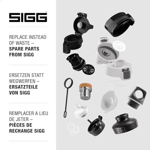 Sigg WMB ONE Top Verschluss - Einhändig bedienbar & auslaufsicher, für Trinkflaschen, Silikondichtung, One Size