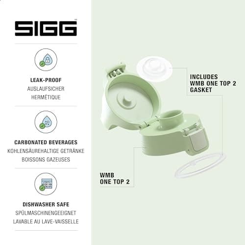 Sigg WMB ONE Top 2 Verschluss, einhändig bedienbar, auslaufsicher, Silikondichtung, One Size, Trinkflaschen Ersatzteil