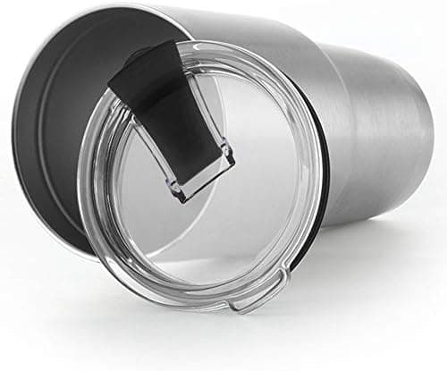 Ersatzdeckel für 56-ml-Becher - Spritzwasserfest, auslaufsicher und strohhalmfreundlich 20 oz Black Double Hole