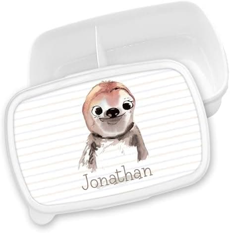 Timalo® Brotdose Kinder mit Namen | Personalisierte Bento Lunchbox für Jungen & Mädchen | Kindergarten & Schule Motiv Ti